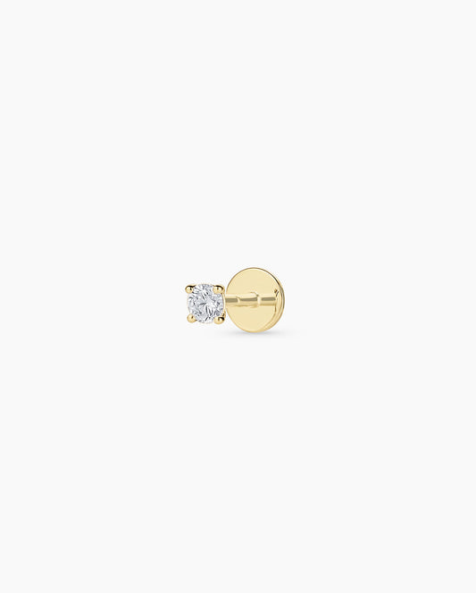 Lab Grown Diamond Solitaire Flat Back Single Stud