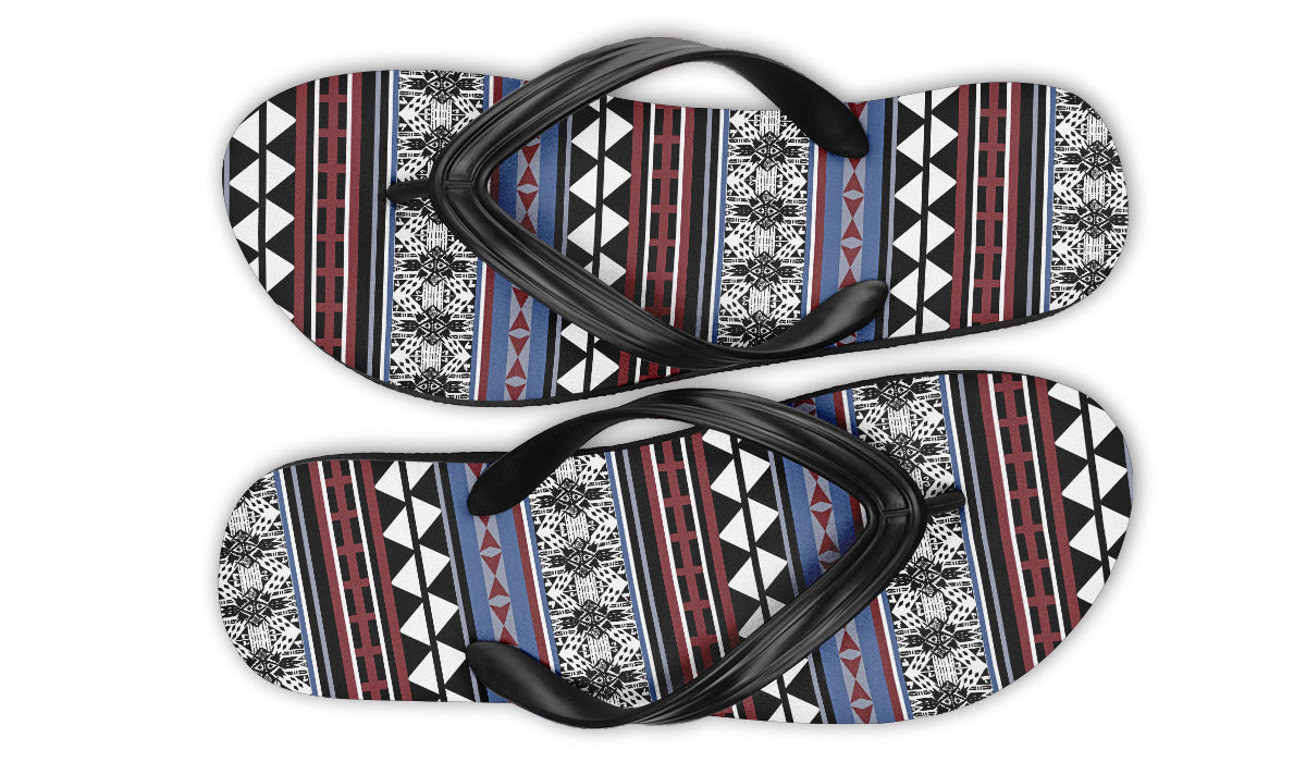 Print On Demand - Flip Flops - "Aztec Maroon"