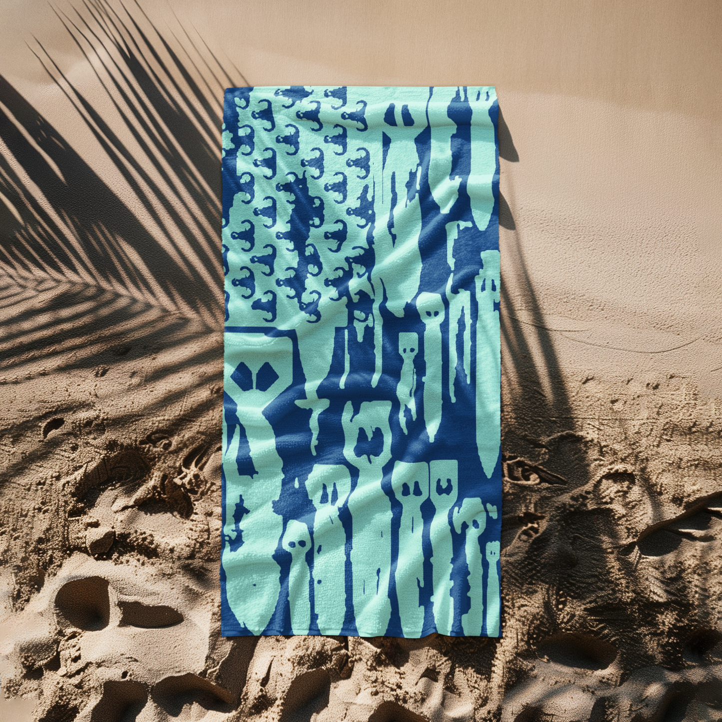 Print On Demand  - Beach Towel - "EOD Bomb Flag" (Blues)