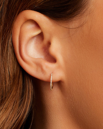 Diamond Pavé Single Huggie