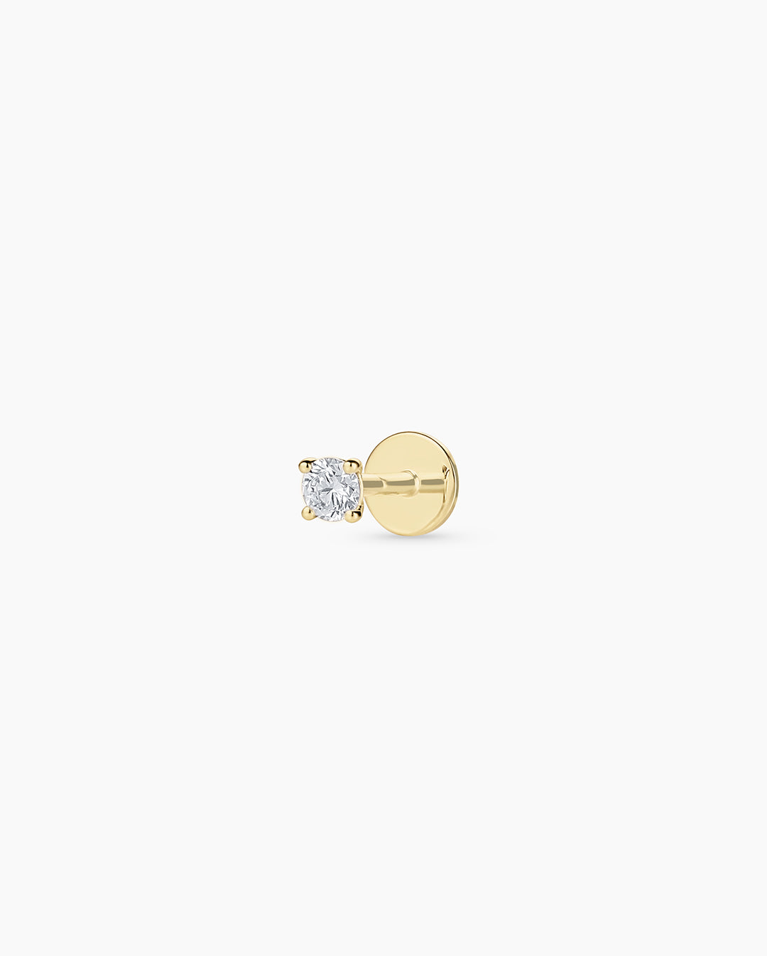 Lab Grown Diamond Solitaire Flat Back Single Stud