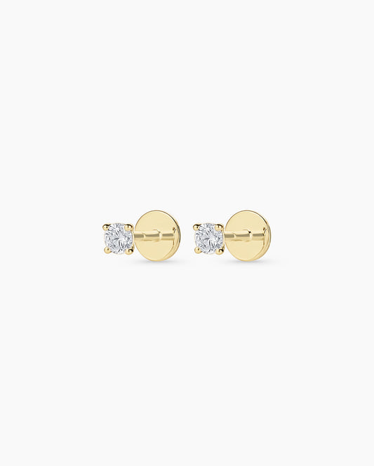Lab Grown Diamond Solitaire Flat Back Studs
