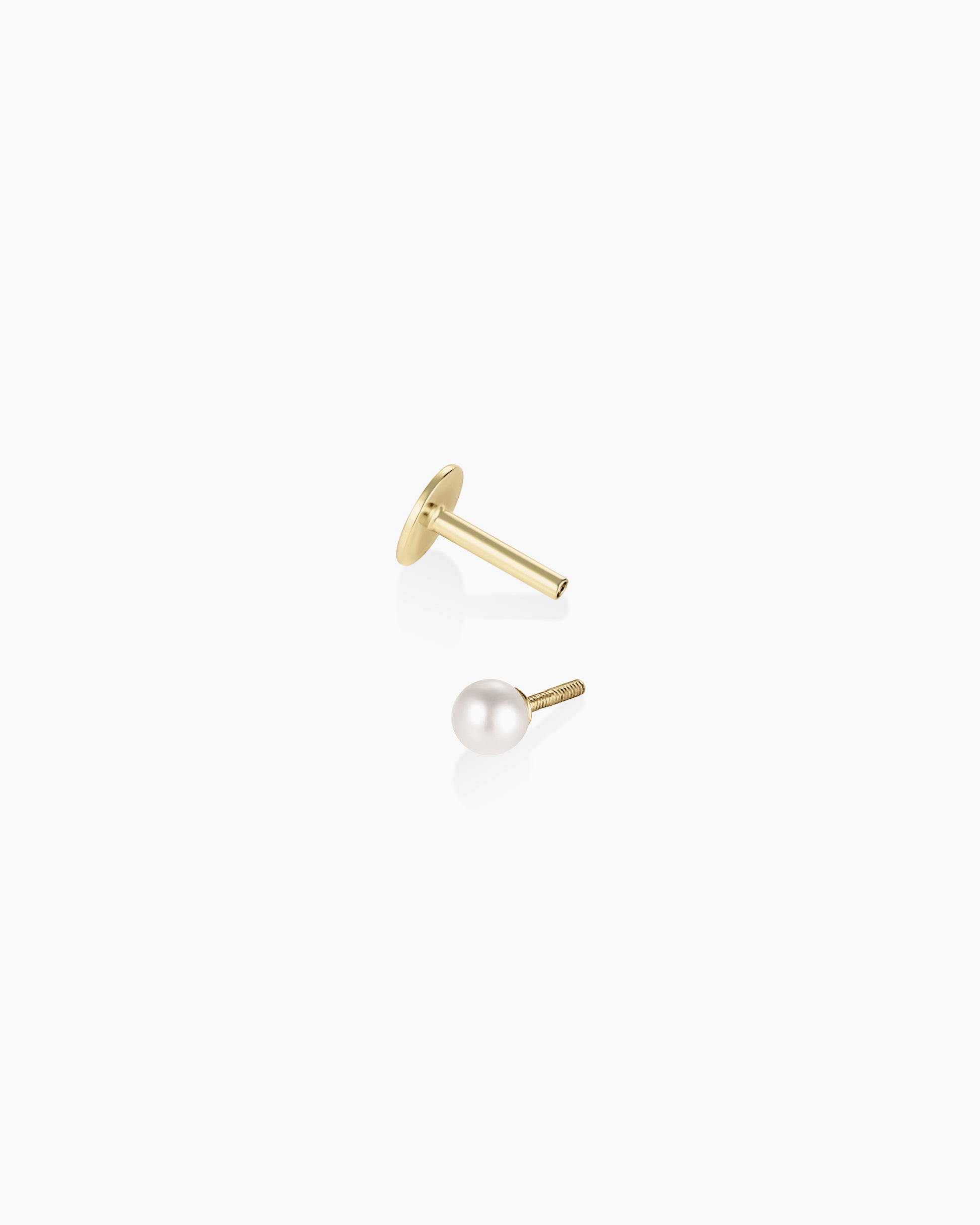 Pearl Flat Back Single Stud