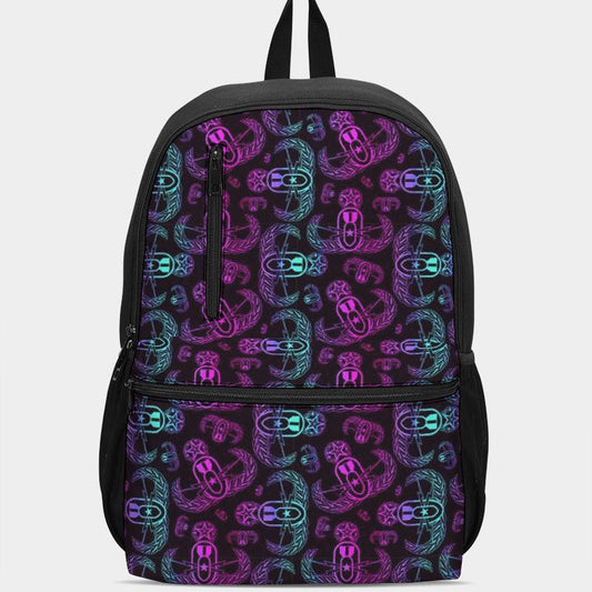 Print On Demand - Duo-Zip Backpack - "EOD BOMBre" (Pink/Purple/Teal)