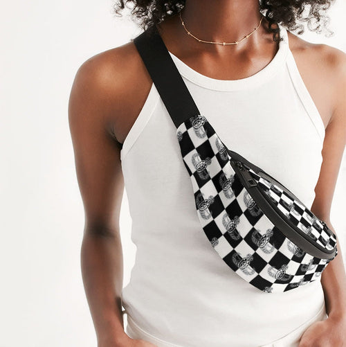 Print On Demand - Crossbody Sling Bag - "EOD Checkered Flag"
