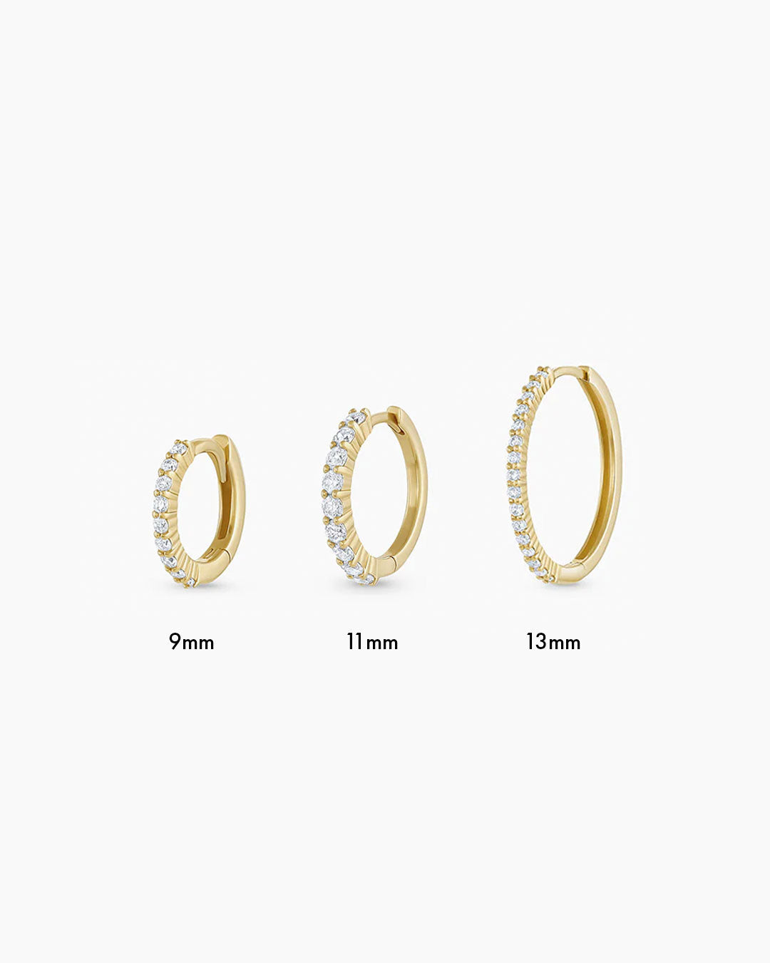 Diamond Pavé Single Huggie