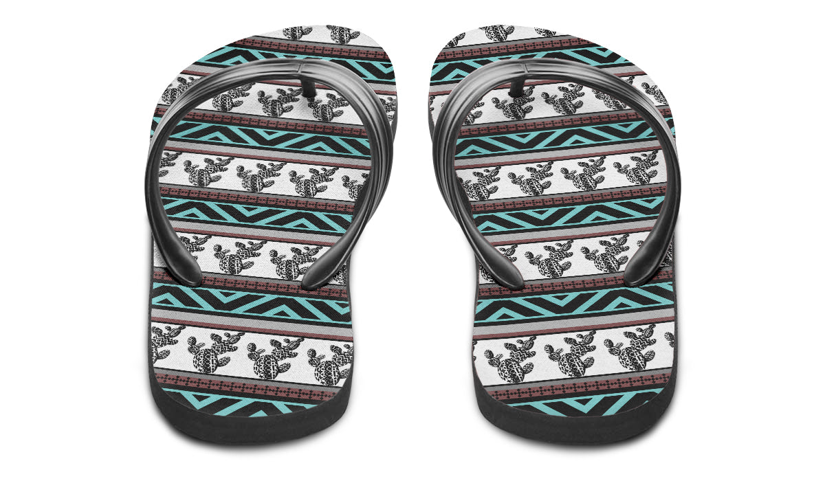 Print On Demand - Flip Flops - "Aztec Prickly Pear"