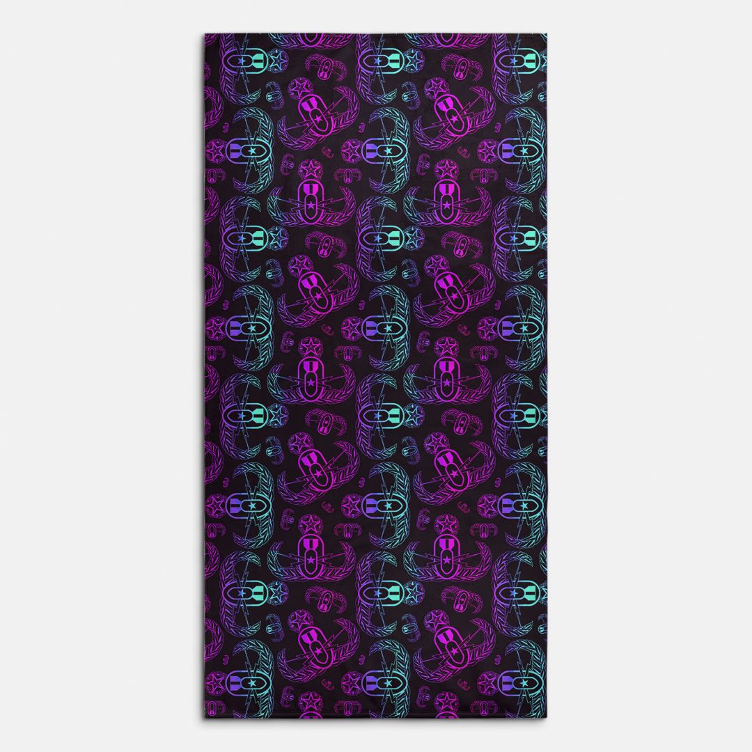 Print On Demand  - Beach Towel - "EOD Ombre"(Purple/Pink/Turquoise)