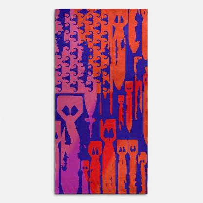 Print On Demand  - Beach Towel - "EOD Bomb Flag" (Pink/Orange/Blue)